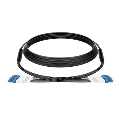Lc to Lc Fiber Patch Cable Single Mode 1000M/3280FT,TPU Outdoor Fiber Optic Cable Simplex 4 Core OS2 9/125um Fiber Optic Cable Internet OD-4.5mm,UPC Armored Fiber Patch Cable