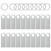 ABLAZE 4GB Flash Drive 20 Pack, Metal USB 2.0 Thumb Drives with Keychains USB Sticks Pendrives (Sliver) view 1