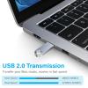 ABLAZE 4GB Flash Drive 20 Pack, Metal USB 2.0 Thumb Drives with Keychains USB Sticks Pendrives (Sliver) view 3