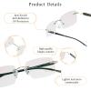 LifeArt Blue Light Blocking Glasses, Computer Reading Glasses, Anti Blue Rays, Reduce Eyestrain, Stylish for Men and Women(Gold,No Magnification) view 2