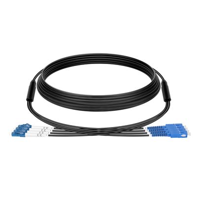 SC-LC Fiber Patch Cable Single Mode 10M/33FT,TPU Outdoor Fiber Optic Cable Simplex 4 Core OS2 9/125um Fiber Optic Cable Internet OD-4.5mm,UPC Armored Fiber Patch Cable