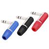 10Pcs/lot Plug 6.35mm Right Angle 3 Pole Stereo Male Plug Soldering Wire Connector 90 Degree Microphone 1/4 Inch Connector (Color : Mixed Color) view 2