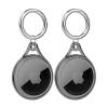 Frylaa Waterproof Airtag Holder Case, Airtag Dog Collar Holder Case,Airtag Keychain Accessories,Soft TPU Full Protecive Anti-Scratch Air tag Case GPS Tracker for Luggage,Keys,Cat&Dog Collar-Black view 1