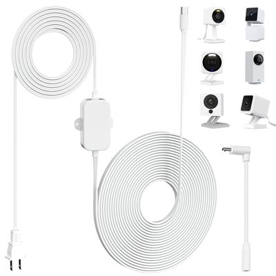UYODM 13Ft/4m Outdoor Power Adapter for Wyze Cam Pan v3, Wyze Cam V4, Wyze OG, Wyze Cam v3 and v3 Pro, No Need for a Charging Head, Suitable for Indoor and Outdoor Use, IP67 Waterproof