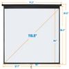 Smartxchoices 120" HD Manual Projector Screen 1:1 Format with Auto Lock Anti-Crease Home Theater Office Wall Mounted Ceiling Pull Down Projection 1.1 Gain Matte Black,View Size: 84 x 84 inches view 2