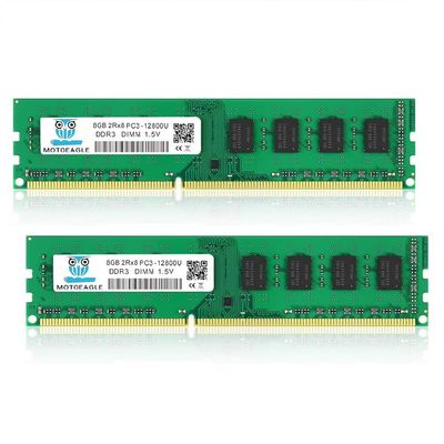 16GB (2X8GB) PC3-12800U DDR3-1600 UDIMM 2Rx8 DIMM RAM DDR3 8GB 1600MHz SDRAM 240-Pin 1.5V CL11 Non-ECC Desktop PC Memory Kit DIMM