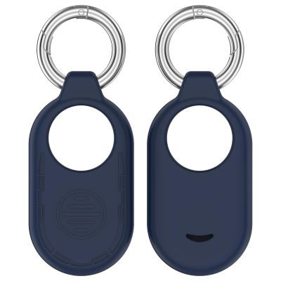 Senter (4 PCS) Soft case for Samsung Galaxy SmartTag2 Case, 4 Pack Protective Silicone Case for Galaxy Smart Tag 2 with Key Ring for Keys, Wallet, Luggage, Pets