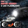 Emergency Hand Crank Radio Emgykit - 2000mAh/7400mWh AM/FM/NOAA Solar Hand Crank Emergency Radio with 3 LED Flashlights, SOS Function for Emergencies, Camping - Black view 2