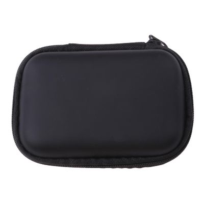 ACUIF Earphone Carrying Case Shockproof Hard EVA Case Travel Pouch for External Hard Drive,Power Bank,Cell Phone,Cable,Cord,Portable Small Electronic Accessories Organizer Storage Zipper Pouch,Black