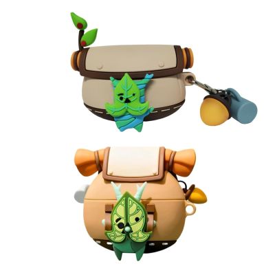 [2 Pack] TSVSXS Silicone Korok Case Compatible with AirPods 3rd Generation with Keychain, Cute Anime Cartoon Yahaha Protective Case Cover for Kids
