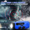 Emergency Hand Crank Radio Emgykit - 2000mAh/7400mWh AM/FM/NOAA Solar Hand Crank Emergency Radio with 3 LED Flashlights, SOS Function for Emergencies, Camping - Blue view 4