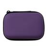 ACUIF Earphone Carrying Case Shockproof Hard EVA Case Travel Pouch for External Hard Drive,Power Bank,Cell Phone,Cable,Cord,Portable Small Electronic Accessories Organizer Storage Zipper Pouch,Purple view 1