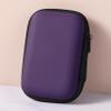 ACUIF Earphone Carrying Case Shockproof Hard EVA Case Travel Pouch for External Hard Drive,Power Bank,Cell Phone,Cable,Cord,Portable Small Electronic Accessories Organizer Storage Zipper Pouch,Purple view 2