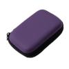 ACUIF Earphone Carrying Case Shockproof Hard EVA Case Travel Pouch for External Hard Drive,Power Bank,Cell Phone,Cable,Cord,Portable Small Electronic Accessories Organizer Storage Zipper Pouch,Purple view 3