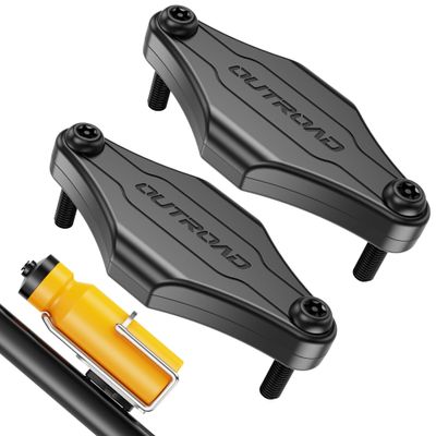 CITYWAY Waterproof Bike Mount for AirTag, Hidden Under Bottle Cage | M5 Black Security Screws | Light Weight, Inconspicuous Security (2 Pack-Black)
