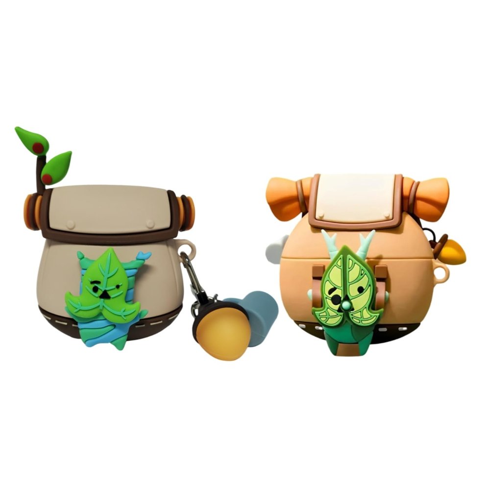 [2 Pack] TSVSXS Silicone Korok Case Compatible with AirPods 2nd/1st Generation, Cute Anime Cartoon Yahaha Protective Case Cover for Airpods 2/1 for Kids