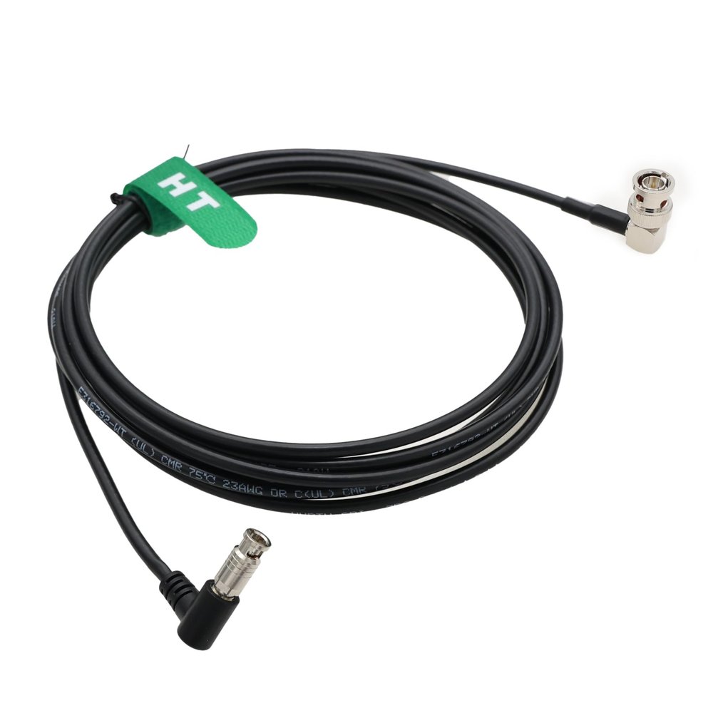 HangTon 6G SDI Cable High Density for Blackmagic Micro Studio Camera 4K G2 ATEM, Video Assist 4K 5" Monitor, Right Angle HD Micro BNC to BNC Male, 4096x2160p@30 Video 2M
