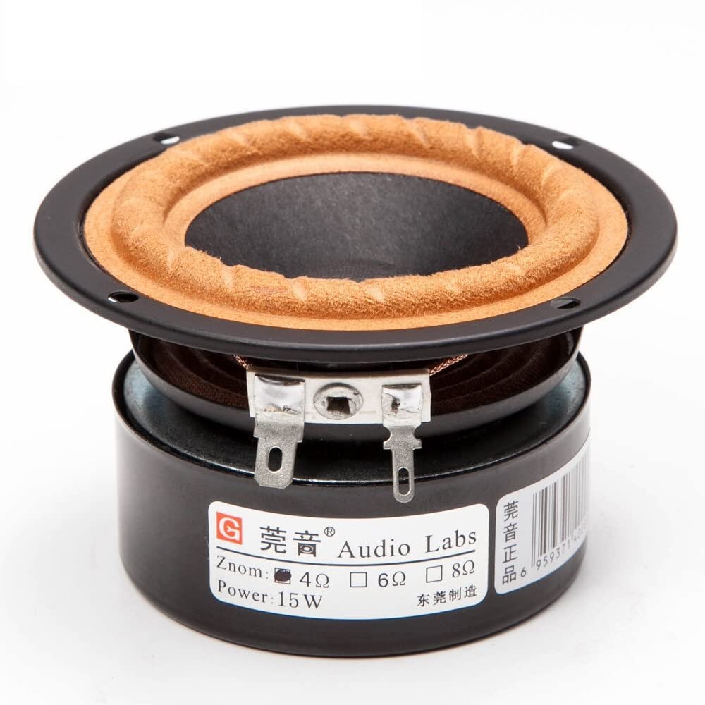 INTCHE 2PCS/LOT Full Range Frequency Speaker 3 Inch Unit Tweeter Medium and Bass Driver Repair DIY Home Theater (Color : 4OHM)