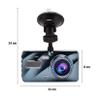 BNEI 1296p Front and Rear Car Camera, 4" Large Screen with 32g Memory Card, Night Vision, 24 Hour Parking Mode, WDR, Loop Recording, G Sensor (B) view 2
