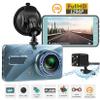 BNEI 1296p Front and Rear Car Camera, 4" Large Screen with 32g Memory Card, Night Vision, 24 Hour Parking Mode, WDR, Loop Recording, G Sensor (B) view 3