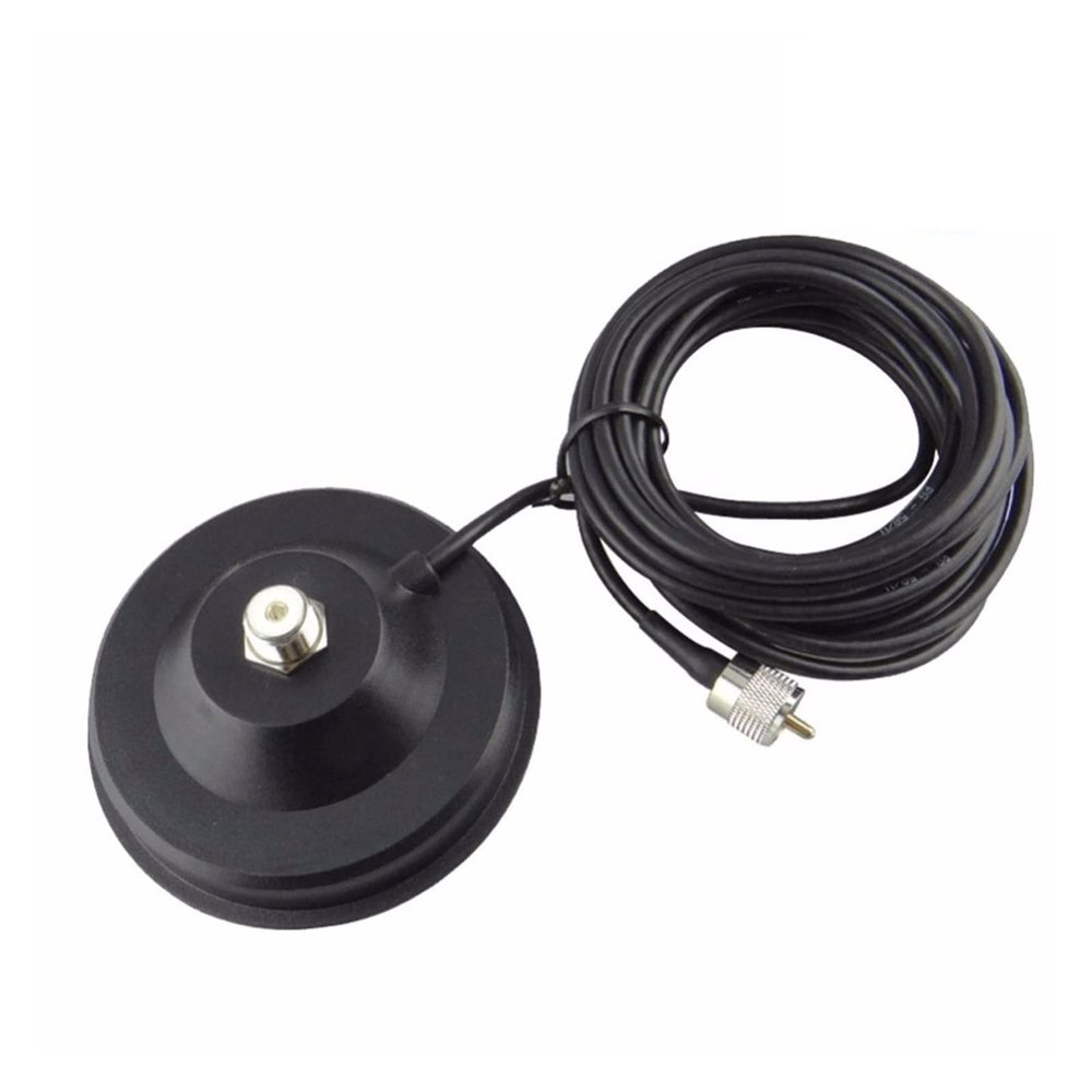 AJOHBM M5-PL259 Diameter 12CM ma~net 5M Feeder Cable PL259 ma~net Mount Car Antenna Base Compatible with Car Radio KT-8900 KT8900 BJ-218