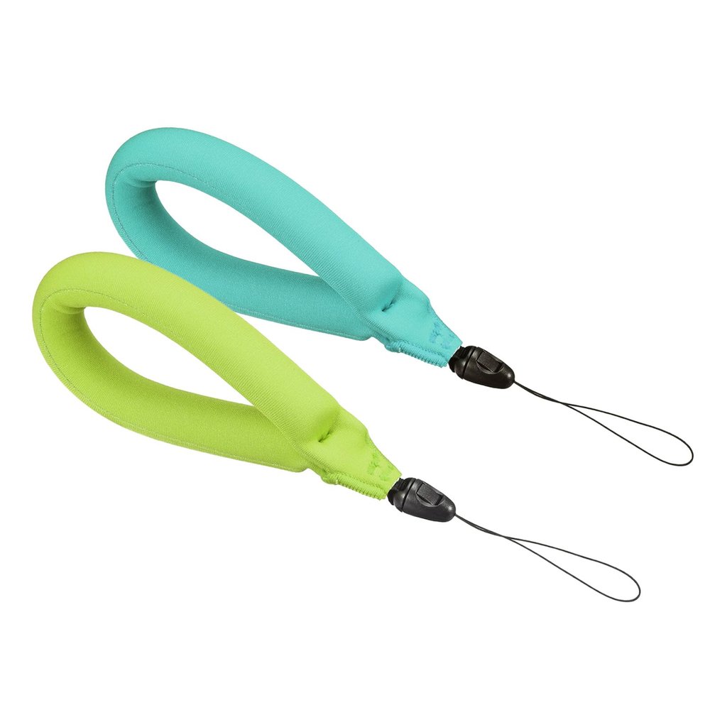 PATIKIL Floating Wrist Straps, 2Pcs Neoprene Waterproof Lightweight 250g Buoyancy Wristband Strap for Underwater Camera Swimming Snorkeling, Sky Blue, Green