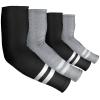 Geyoga 4 Pairs Arm Sleeves for Men Women, Black, Gray view 1