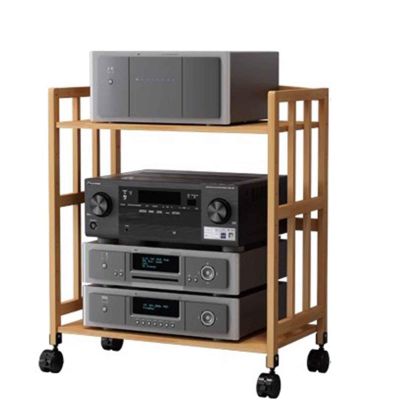 Amplifier Cabinets Cinema Audio Equipment Cabinets Professional Amplifier Stands Stands Audio Cabinets Equipment Cabinets Multi-Functional Multi-Layer Audio Stands Wooden Stands (Color : Log Colour,