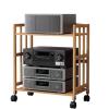 Amplifier Cabinets Cinema Audio Equipment Cabinets Professional Amplifier Stands Stands Audio Cabinets Equipment Cabinets Multi-Functional Multi-Layer Audio Stands Wooden Stands (Color : Log Colour, view 1