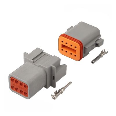1 Set Deutsch DT 2 3 4 6 8 12 Pin Way Auto Waterproof Connector Automotive Sealed Electric Male and Female Plug DT06-2S DT04-2P (Color : Ivory, Size : 1 Set of 8P)