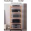 Amplifier Cabinets Cinema Audio Equipment Cabinets Professional Amplifier Stands Stands Audio Cabinets Equipment Cabinets Multi-Functional Multi-Layer Audio Stands Wooden Stands (Color : Log Colour, view 3