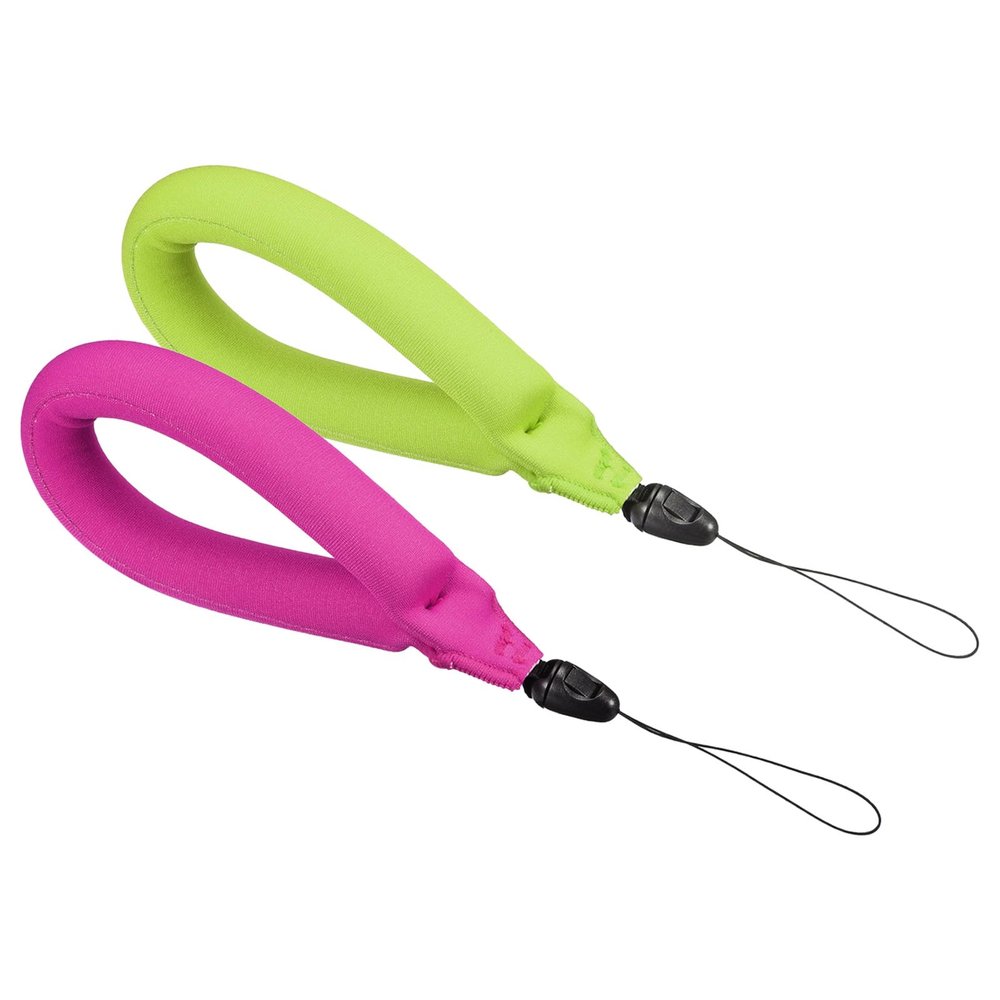 PATIKIL Floating Wrist Straps, 2Pcs Neoprene Waterproof Lightweight 250g Buoyancy Wristband Strap for Underwater Camera Swimming Snorkeling, Pink, Green