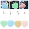 SOLUSTRE Heart Shaped Macaron Lens Cleaning 4pcs Phone Screen Cleaner Glasses Eye Glass Screen Wipers Random Color view 4