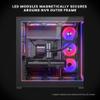 Phanteks NV9 Premium DRGB Kit, 4X D/A-RGB LED modules for NV9 Outer Frame, 1x D/A-RGB Power hub Included (Black) view 3