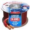 Cables Direct Online Speaker Cable 100FT 14AWG 2 Conductors (14/2) CL3 Rated CCA (Copper Clad Aluminum) Black and Red Jacket Compatible with Low Voltage LED Wire, Car Audio, Home Theater view 1