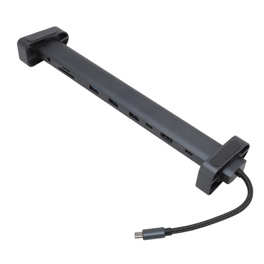 Docking Station for Laptop, 10 in 1 USB C Hub with 4K HD Multimedia Interface, 100W PD, 10 Gbps USB C and 5 Gbps USB A Data, 100Mbps Ethernet, AUX, Memory Card Slot