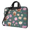 Ogniwo Yorkie Floral Pattern 15.6-Inch Laptop Or Tablet,Durable And Water-Repellent Fabric,Messenger Shoulder Bag view 1