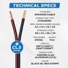 Cables Direct Online Speaker Cable 250FT 12AWG 2 Conductors (12/2) CL3 Rated CCA (Copper Clad Aluminum) Black Jacket Compatible with Low Voltage LED Wire, Car Audio, Home Theater view 3