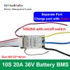 10S 20A 36V Battery BMS with ON/Off Switch Temperature Sensor Charging Port with Diode Separate Port 10S20A 10S15A BeMuchSafer BMS for DIY Polly Hailong eBike Battery Pack (10S20A 36V with Switch) view 2
