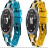 Chainfo compatible with Garmin Fenix 6 PRO/Fenix 7 Pro/Fenix 5 Plus/Forerunner 965 / Approach S60 Watch Band, Soft Silicone Replacement Watchband with Smooth Texture NO231206 (G [Pack of 2]) view 1