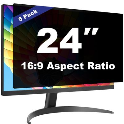 Pozlle [5 Pack] 24 Inch Computer Privacy Screen Shield for 16:9 Widescreen Desktop Monitor - Anti-Glare Blue Light Privacy Filters and Anti Spy Privacy Screen Protector Film