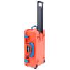 ColorCase Pelican Air 1535 Carry-on Case Orange - Medium Size Waterproof Case (Case Only) - Blue Handles & Latches view 2