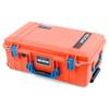 ColorCase Pelican Air 1535 Carry-on Case Orange - Medium Size Waterproof Case (Case Only) - Blue Handles & Latches view 3
