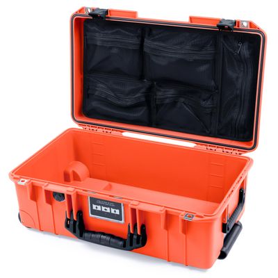 ColorCase Pelican Air 1535 Carry-on Case Orange - Medium Size Waterproof Case with Mesh Lid Organizer Only - Black Handles & Latches