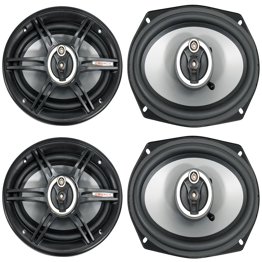 Audiosavings Bundle: (2) Pair Crunch CS693 6x9 Car Audio 3-Way Speakers 400 Watts Max