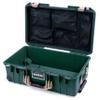 ColorCase Pelican Air 1535 Carry-on Case Trekking Green - Medium Size Waterproof Case with Mesh Lid Organizer Only - Desert Tan Handles & Latches view 1
