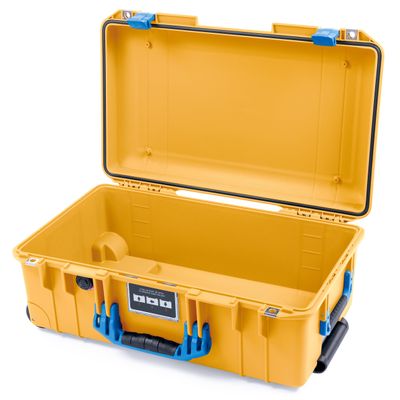 ColorCase Pelican Air 1535 Carry-on Case Yellow - Medium Size Waterproof Case (Case Only) - Blue Handles & Latches