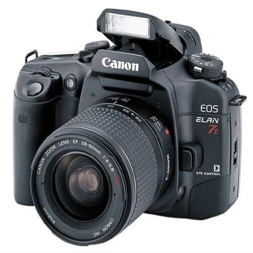 Canon EOS ELAN 7E 35mm SLR Film Camera Kit w/ AF Zoom Lens, Built in flash and Automatic film Loder. (Renewed)