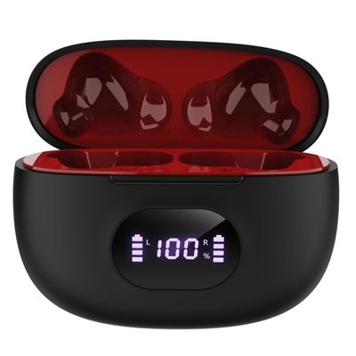 IQ Sound IQ-243TWS Dual-micTWS Earphones and LED Power Display, Amazing Stereo Sound Earbuds, Water Resistance, In-Ear Position Detection, Voice Assistant, Noise Cancellation, and Touch Control