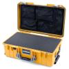 ColorCase Pelican Air 1535 Carry-on Case Yellow - Medium Size Waterproof Case with Pick & Pluck Foam & Mesh Lid Organizer - Silver Handles & Latches view 1